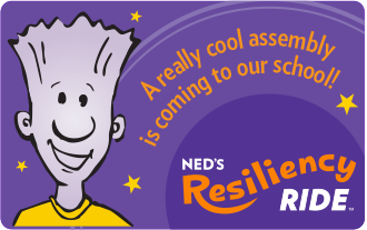 Ned's Resiliency Ride - Hey KIDS and families! NED’s Resiliency Ride is visiting our school! The assembly is filled with storytelling, humor, illusions and amazing yo-top tricks where our kids learn the hidden message in NED's name: Never give up Encourage others Do your best® Hi, Do you want to learn to yo? A yo-top is both a learning tool and a tangible reminder of NED's message. While learning to yo, children will make mistakes, try again and improve.